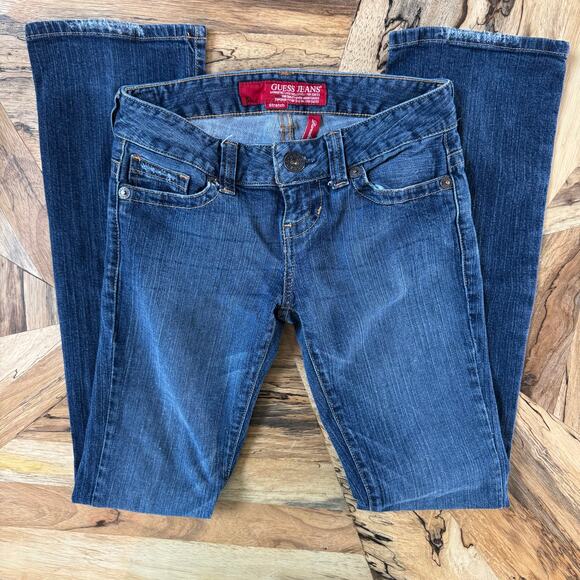 Vintage Guess Jeans Low Rise Daredevil Bootcut Stretch Distressed, Women’s 26 - Picture 1 of 10